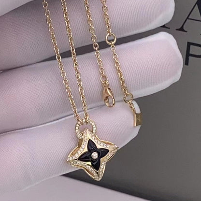 [Vintora]STAR PEDANT PINK GOLD DIAMOND NECKLACE