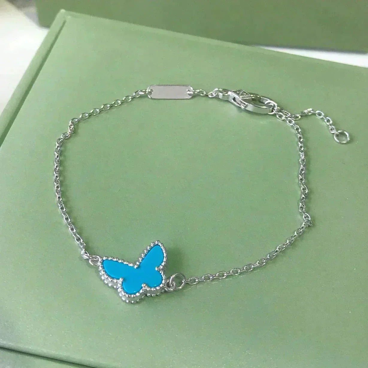 [Vintora]BUTTERFLY TURQUOISE BUTTERFLY BRACELET SILVER