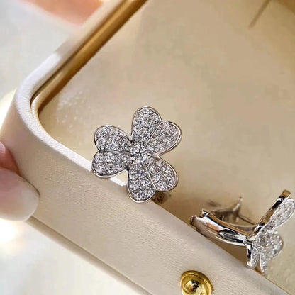 [Vintora]CLOVER COMOS DIAMOND EARRINGS SILVER