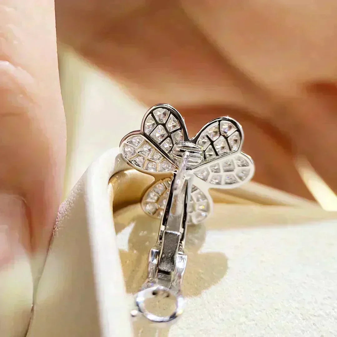 [Vintora]CLOVER COMOS DIAMOND EARRINGS SILVER