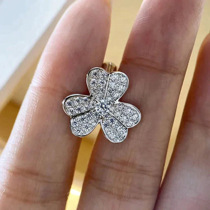[Vintora]CLOVER COMOS DIAMOND EARRINGS SILVER