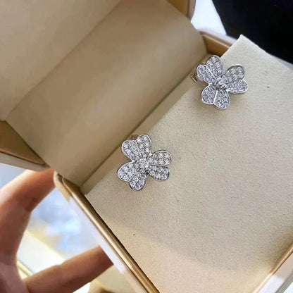 [Vintora]CLOVER COMOS DIAMOND EARRINGS SILVER
