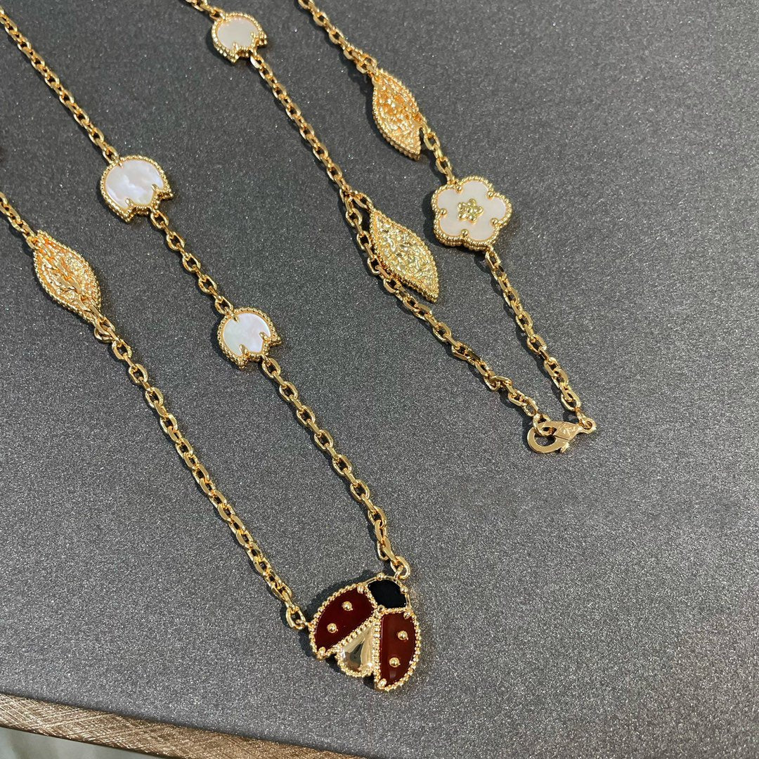 [Vintora]LUCKY SPRING 15 MOTIFS GOLD NECKLACE
