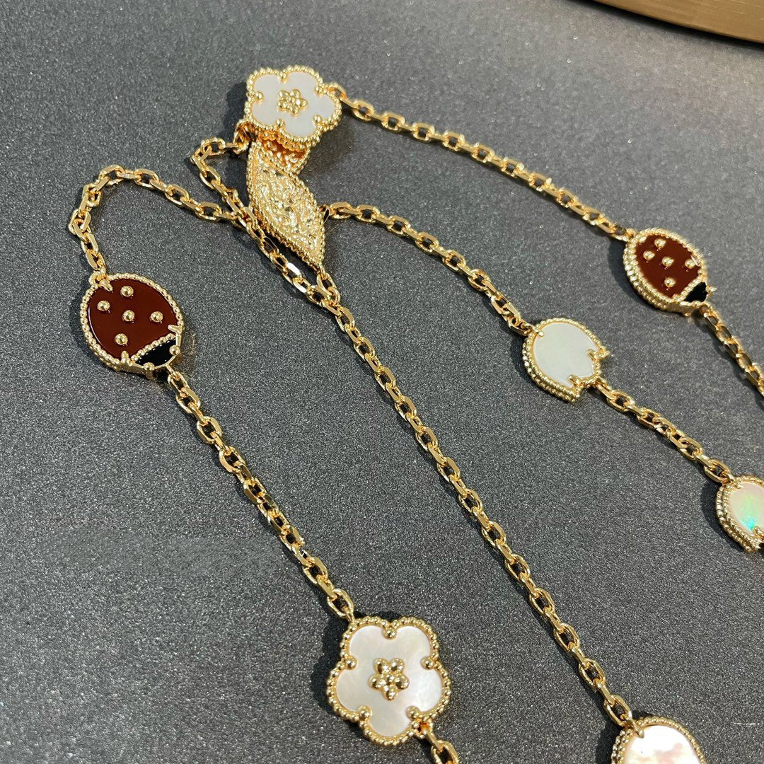 [Vintora]LUCKY SPRING 15 MOTIFS GOLD NECKLACE