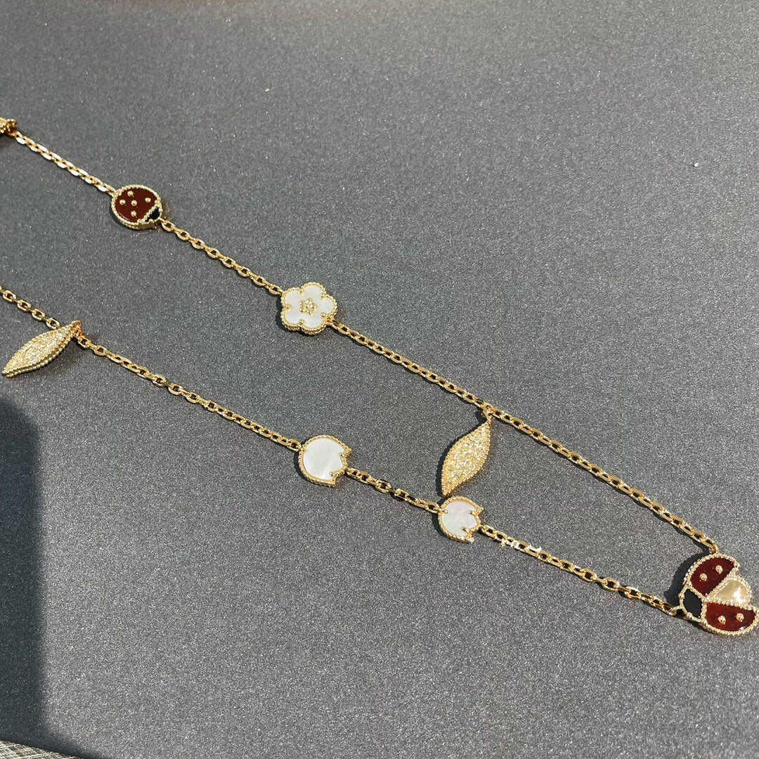 [Vintora]LUCKY SPRING 15 MOTIFS GOLD NECKLACE