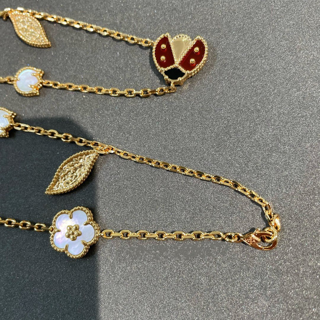 [Vintora]LUCKY SPRING 15 MOTIFS GOLD NECKLACE