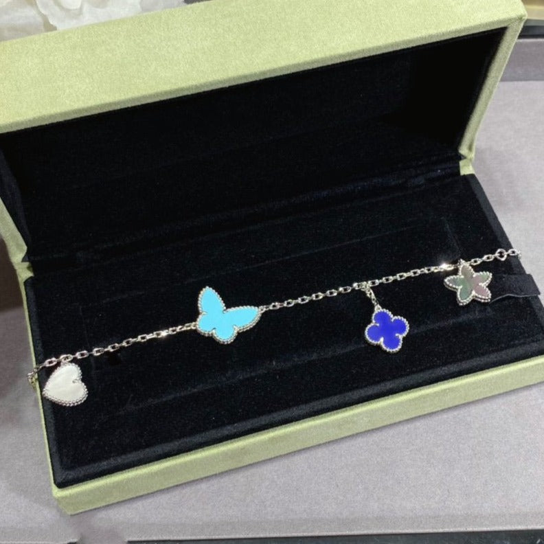 [Vintora]LUCKY SPRING SILVER BRACELET 4 MOTIF