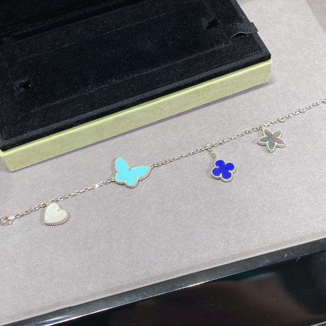 [Vintora]LUCKY SPRING SILVER BRACELET 4 MOTIF