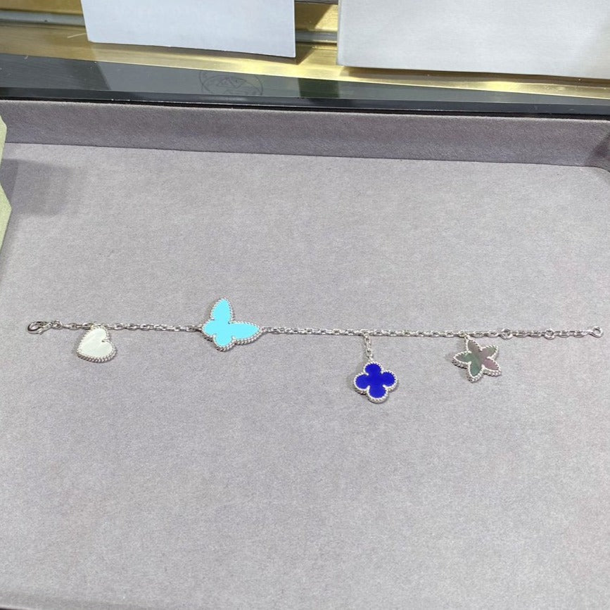 [Vintora]LUCKY SPRING SILVER BRACELET 4 MOTIF