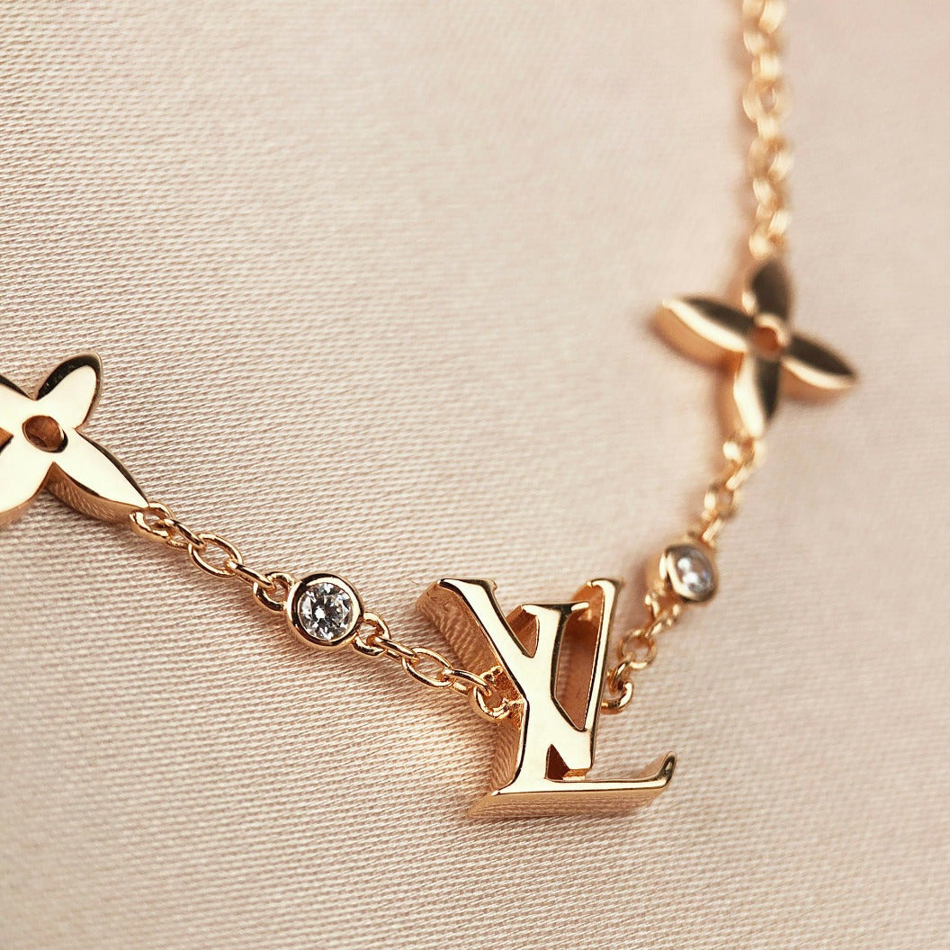 [Vintora]STAR AND SUN 7 MOTIFS GOLD BRACELET