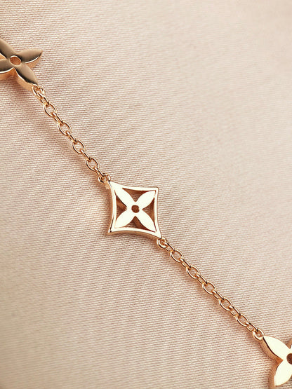 [Vintora]STAR AND SUN 7 MOTIFS GOLD BRACELET