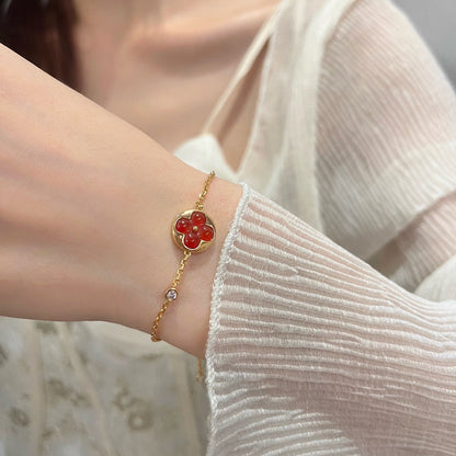 [Vintora]SUN PEDANT CARNELIAN BRACELET