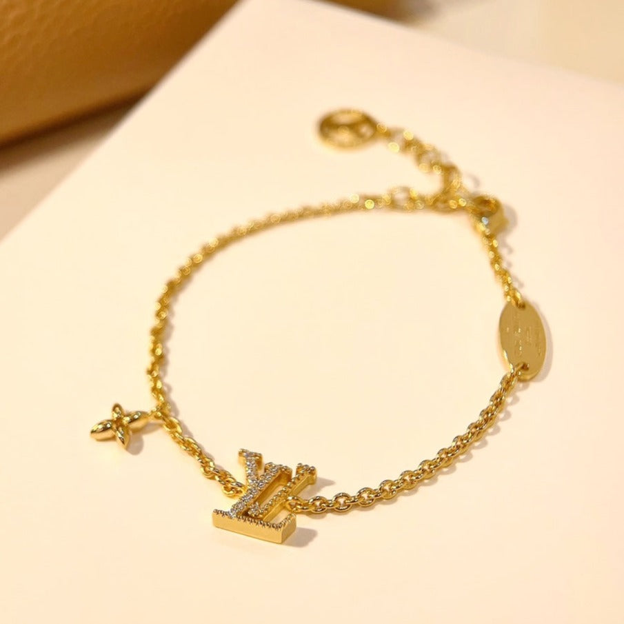 [Vintora]LOGO STAR MOTIF GOLD BRACELET