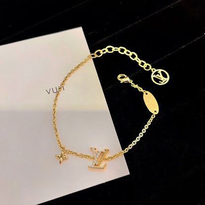 [Vintora]LOGO STAR MOTIF GOLD BRACELET