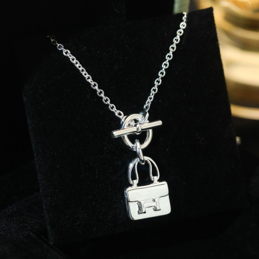 [Vintora]POP H PEDANT SILVER NECKLACE