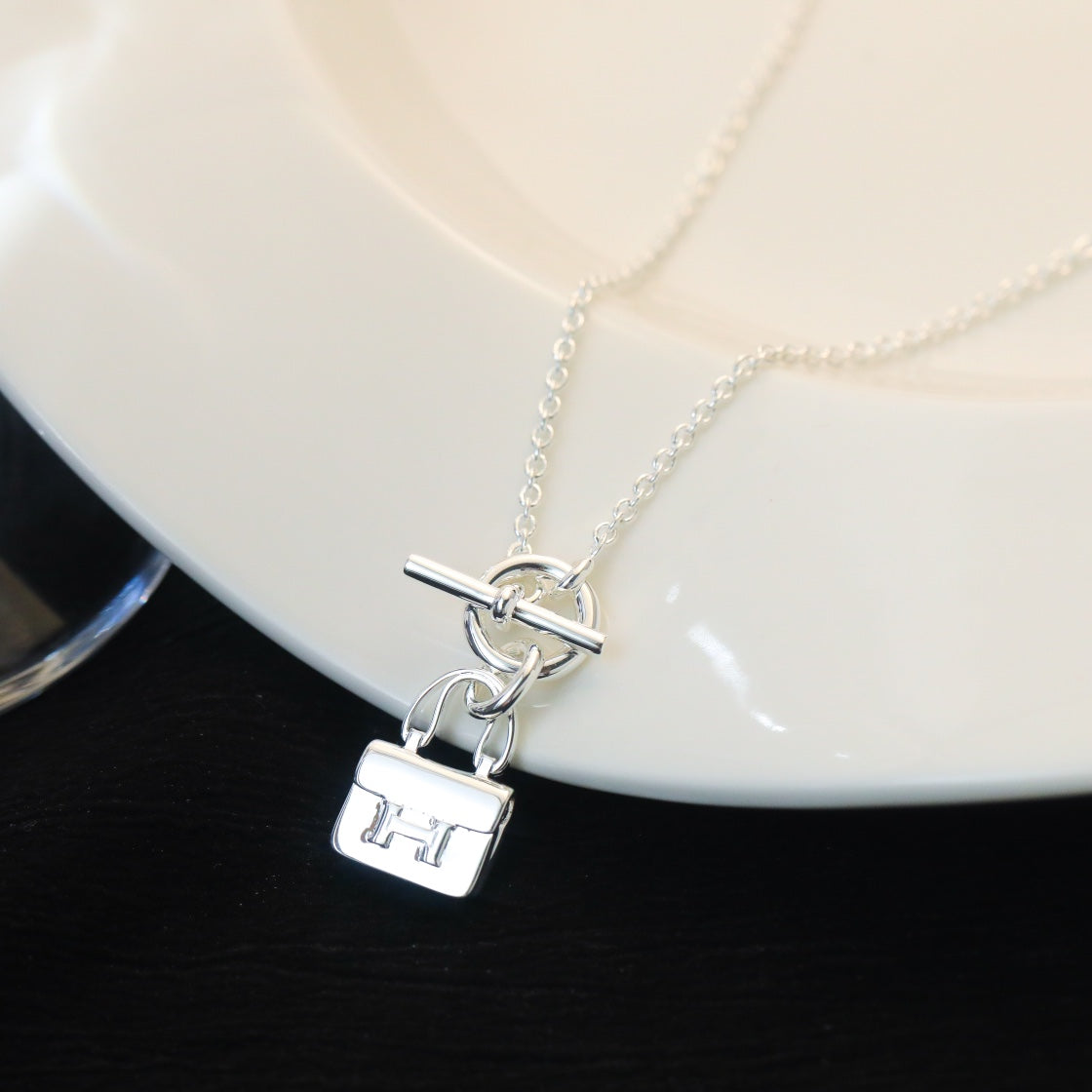 [Vintora]POP H PEDANT SILVER NECKLACE