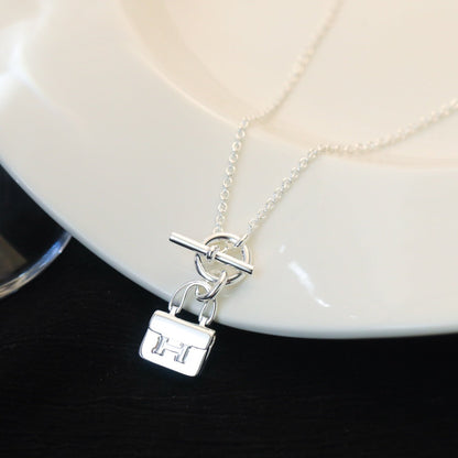 [Vintora]POP H PEDANT SILVER NECKLACE