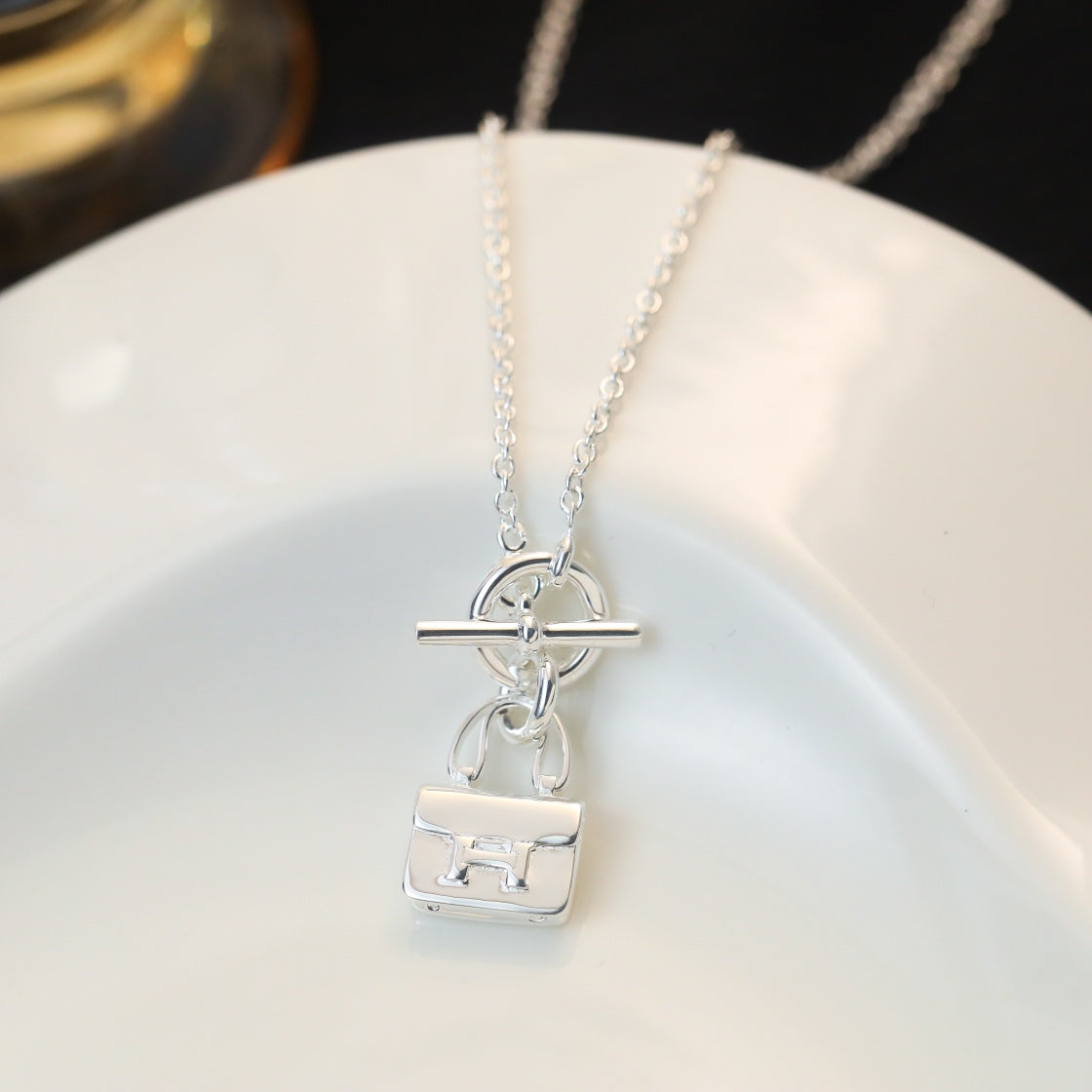 [Vintora]POP H PEDANT SILVER NECKLACE