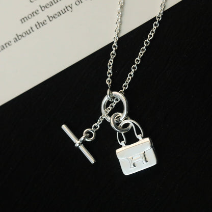 [Vintora]POP H PEDANT SILVER NECKLACE