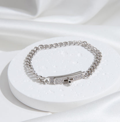 [Vintora]KELLY CHAIN SILVER DIAMOND BRACELET