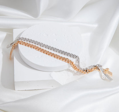 [Vintora]KELLY CHAIN SILVER DIAMOND BRACELET