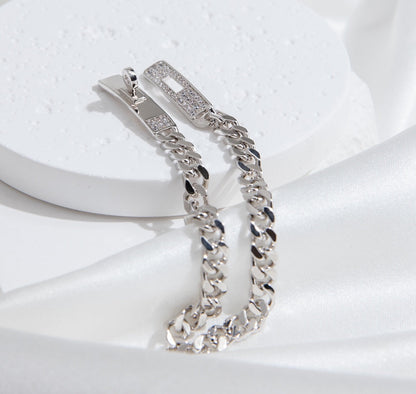 [Vintora]KELLY CHAIN SILVER DIAMOND BRACELET