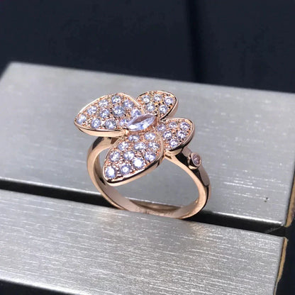 [Vintora]BUTTERFLY PINK GOLD DIAMOND RING