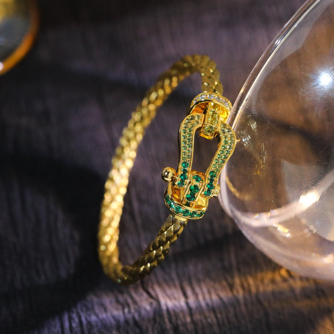 [Vintora]FORCE 10 GOLD GREEN DIAMOND PAVED