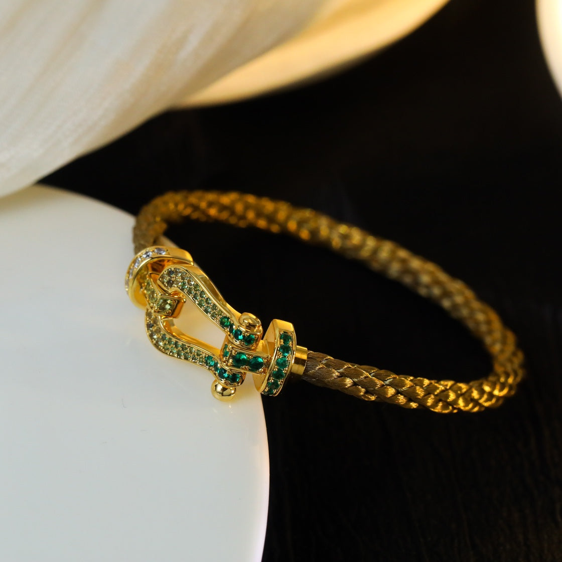 [Vintora]FORCE 10 GOLD GREEN DIAMOND PAVED