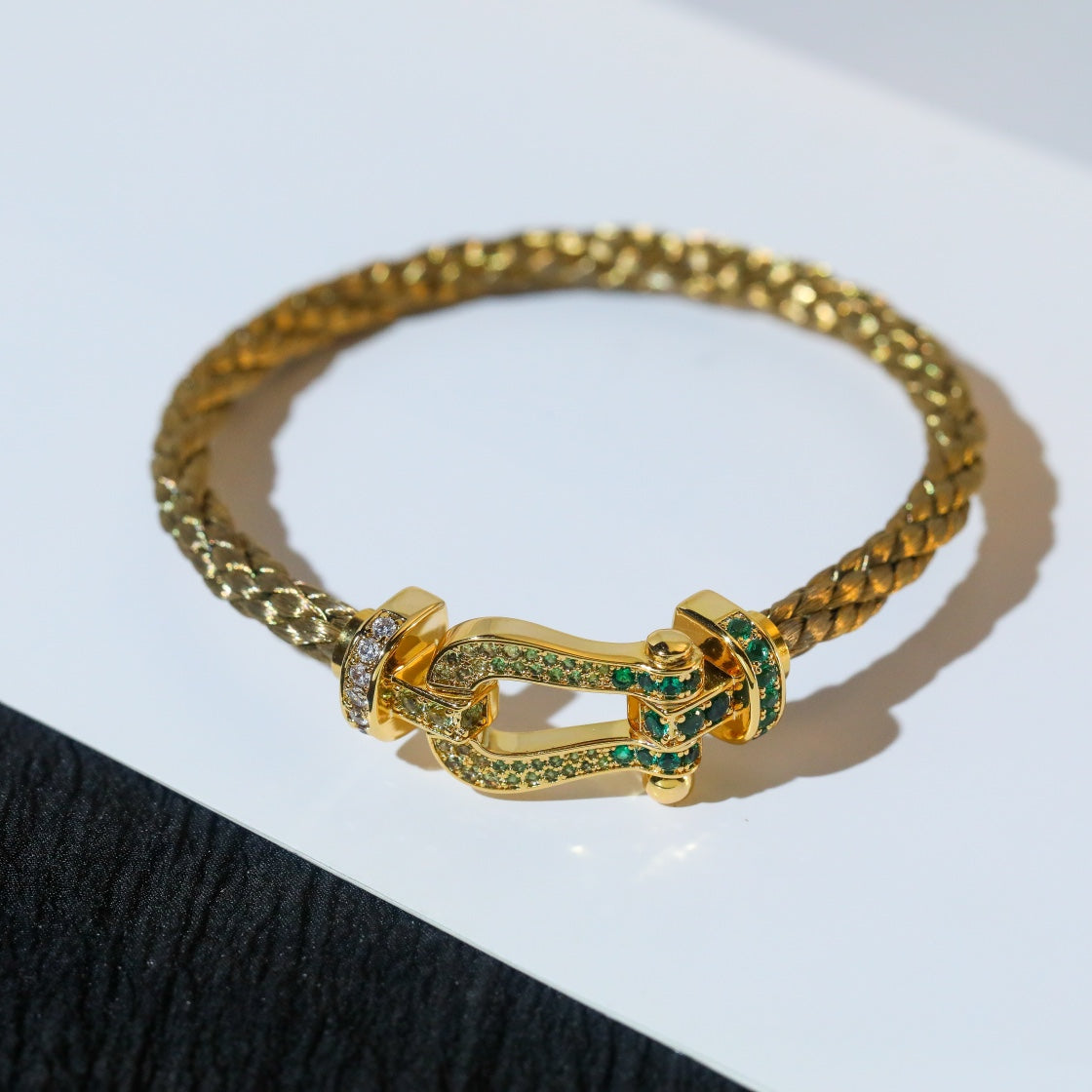 [Vintora]FORCE 10 GOLD GREEN DIAMOND PAVED