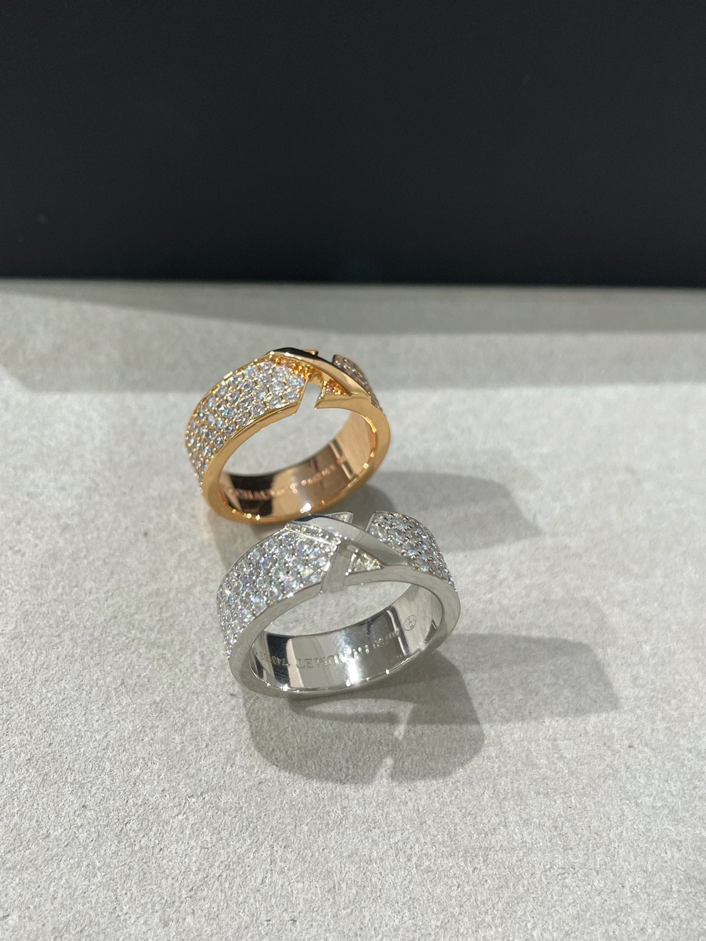 [Vintora]LIENS EVIDENCE  DIAMOND PAVED RING