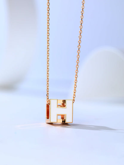 [Vintora]H CAGE PINK GOLD NECKLACE
