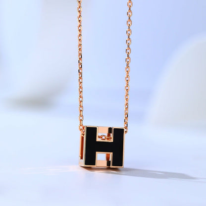 [Vintora]H CAGE PINK GOLD NECKLACE