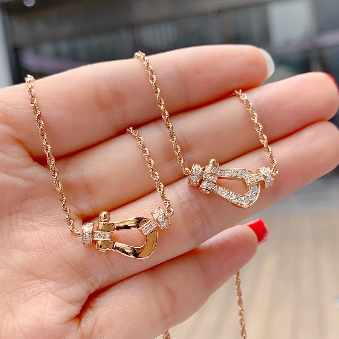 [Vintora]FORCE 10 PINK GOLD DIAMOND NECKLACE
