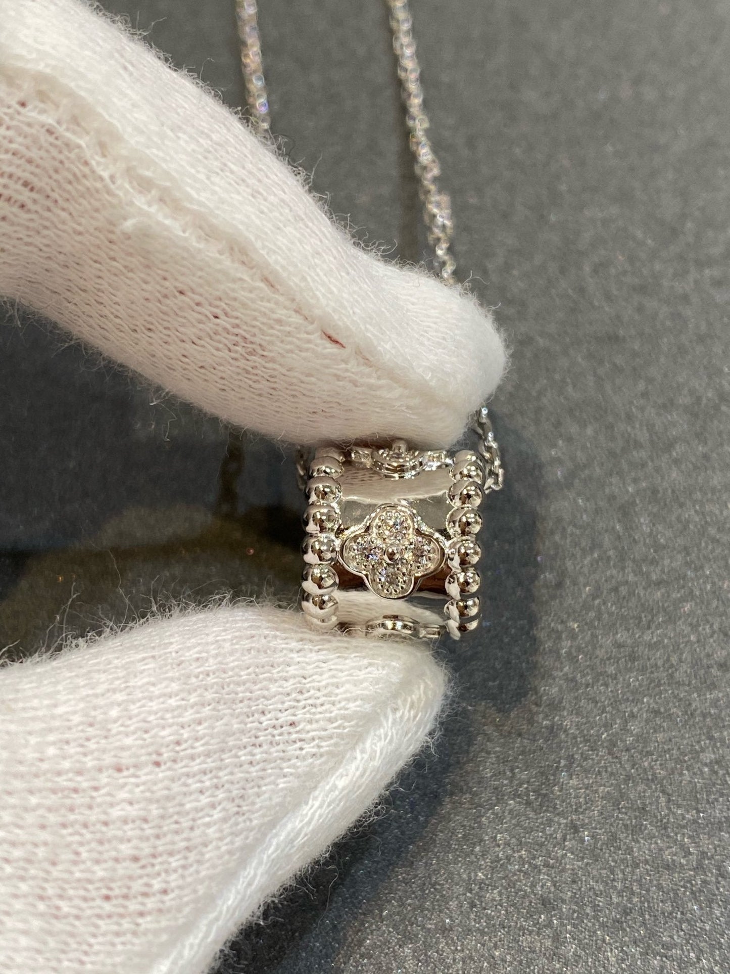 [Vintora]PERLEE PEDANT SIVLER DIAMOND NECKLACE