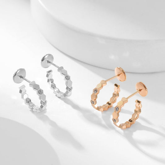 [Vintora]BEE LOVE DIAMOND HOOP EARRINGS