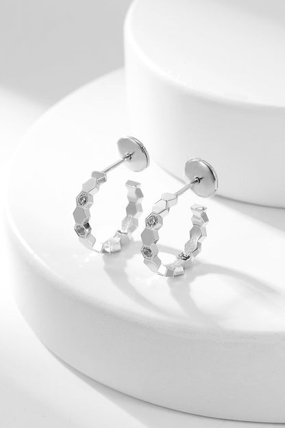 [Vintora]BEE LOVE DIAMOND HOOP EARRINGS