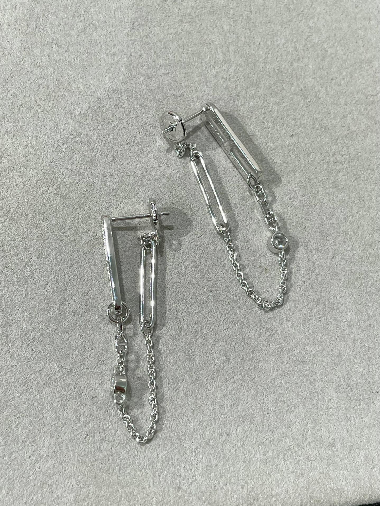 [Vintora]CHAINE CHAOS DIAMOND DROP EARRINGS