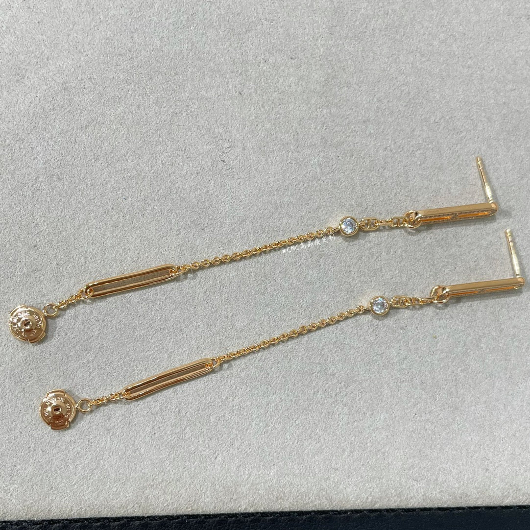 [Vintora]CHAINE CHAOS DIAMOND DROP EARRINGS