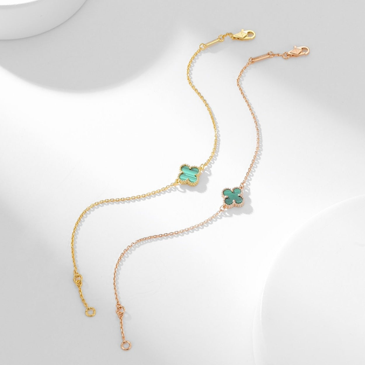 [Vintora]CLOVER BRACELET MALACHITE 1 MOTIF