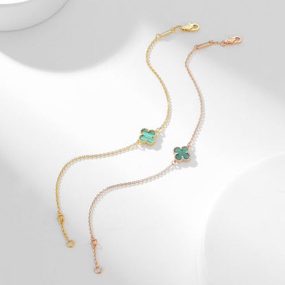 [Vintora]CLOVER BRACELET MALACHITE 1 MOTIF