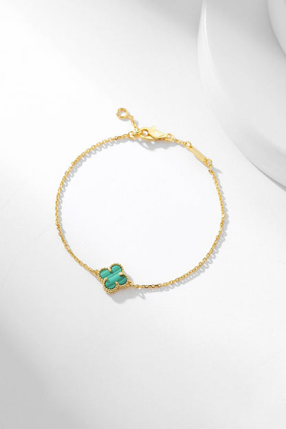 [Vintora]CLOVER BRACELET MALACHITE 1 MOTIF