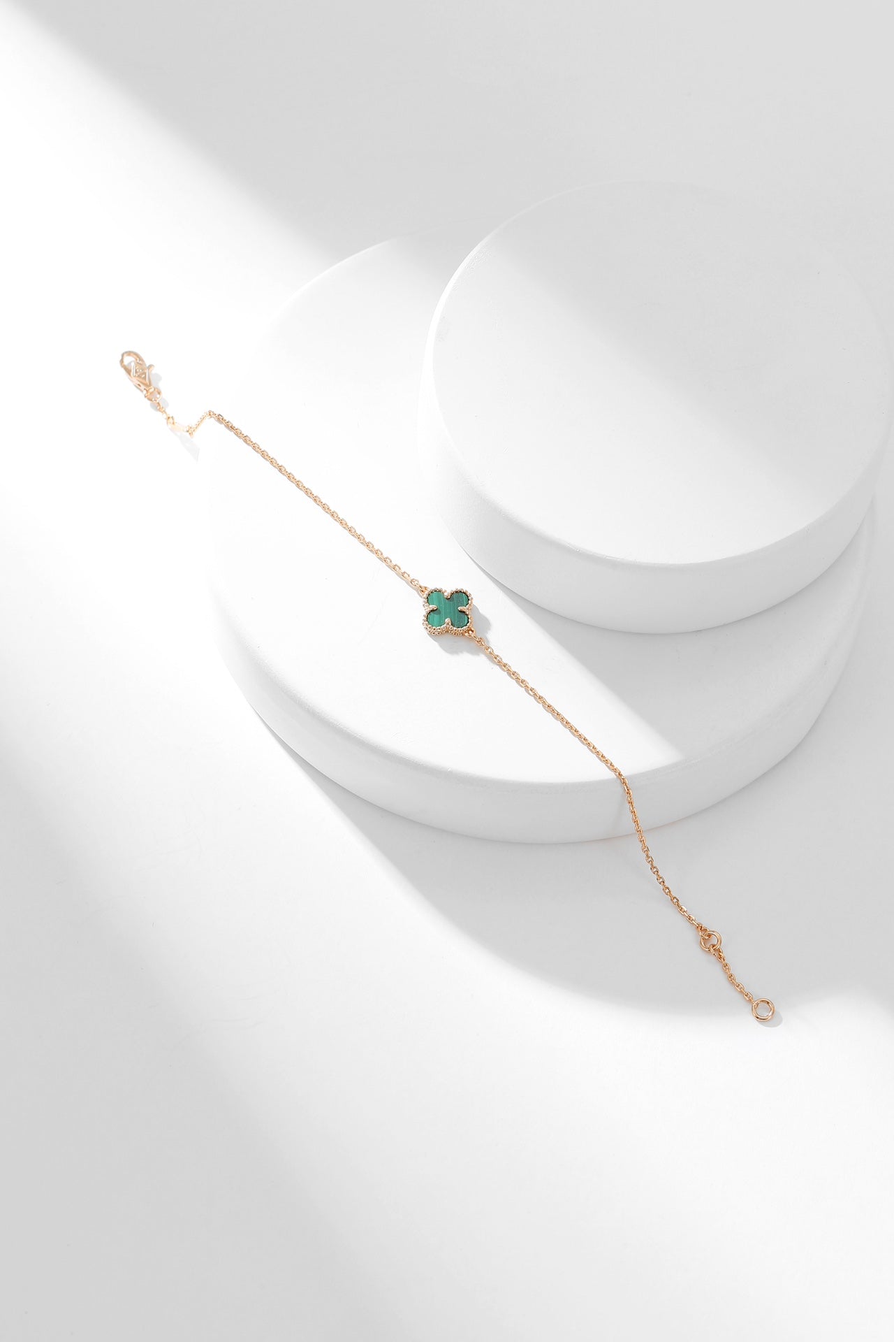 [Vintora]CLOVER BRACELET MALACHITE 1 MOTIF