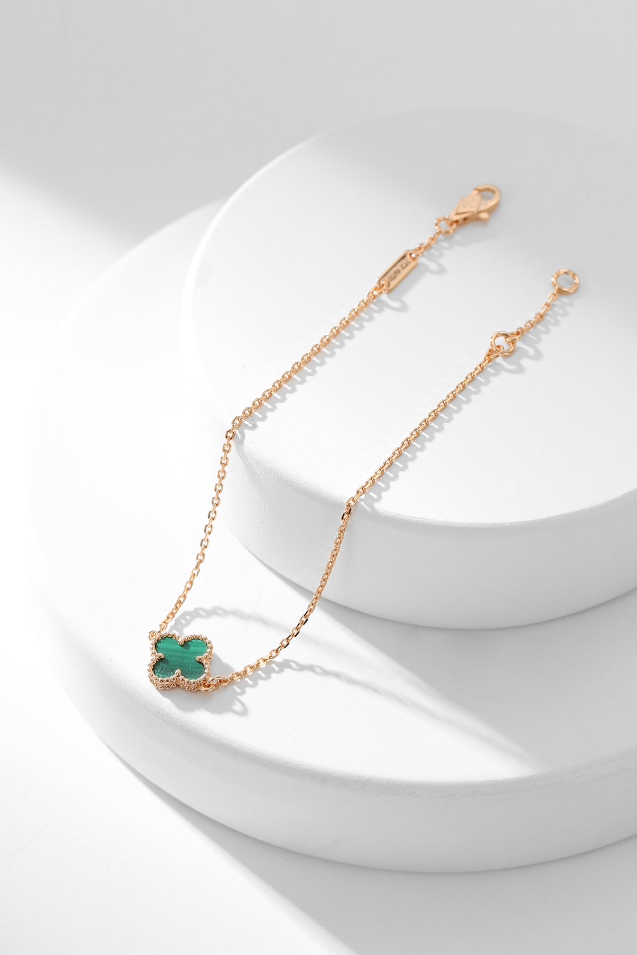 [Vintora]CLOVER BRACELET MALACHITE 1 MOTIF