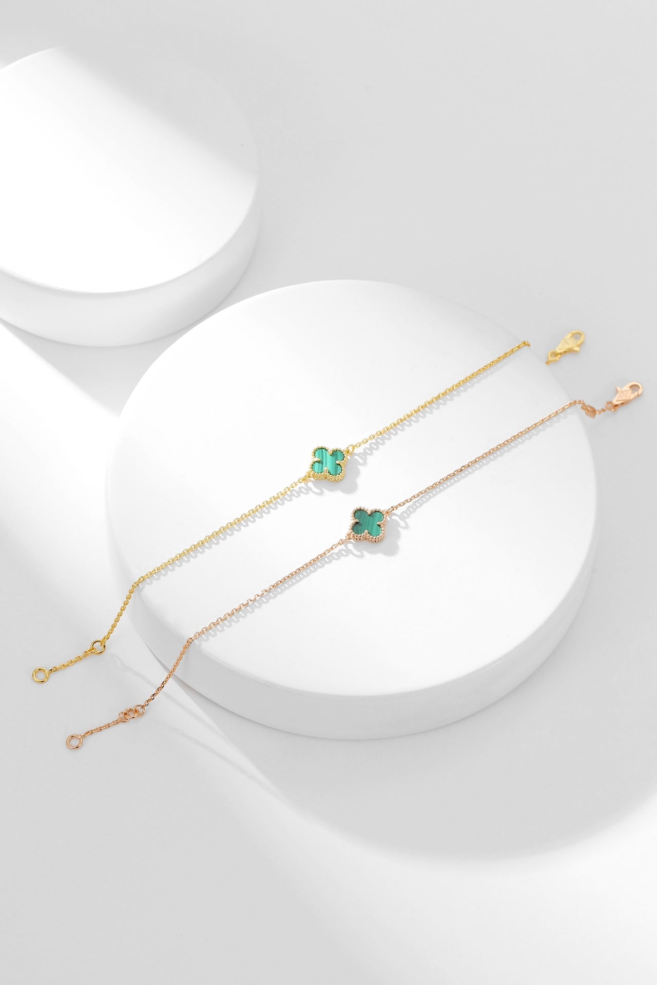 [Vintora]CLOVER BRACELET MALACHITE 1 MOTIF