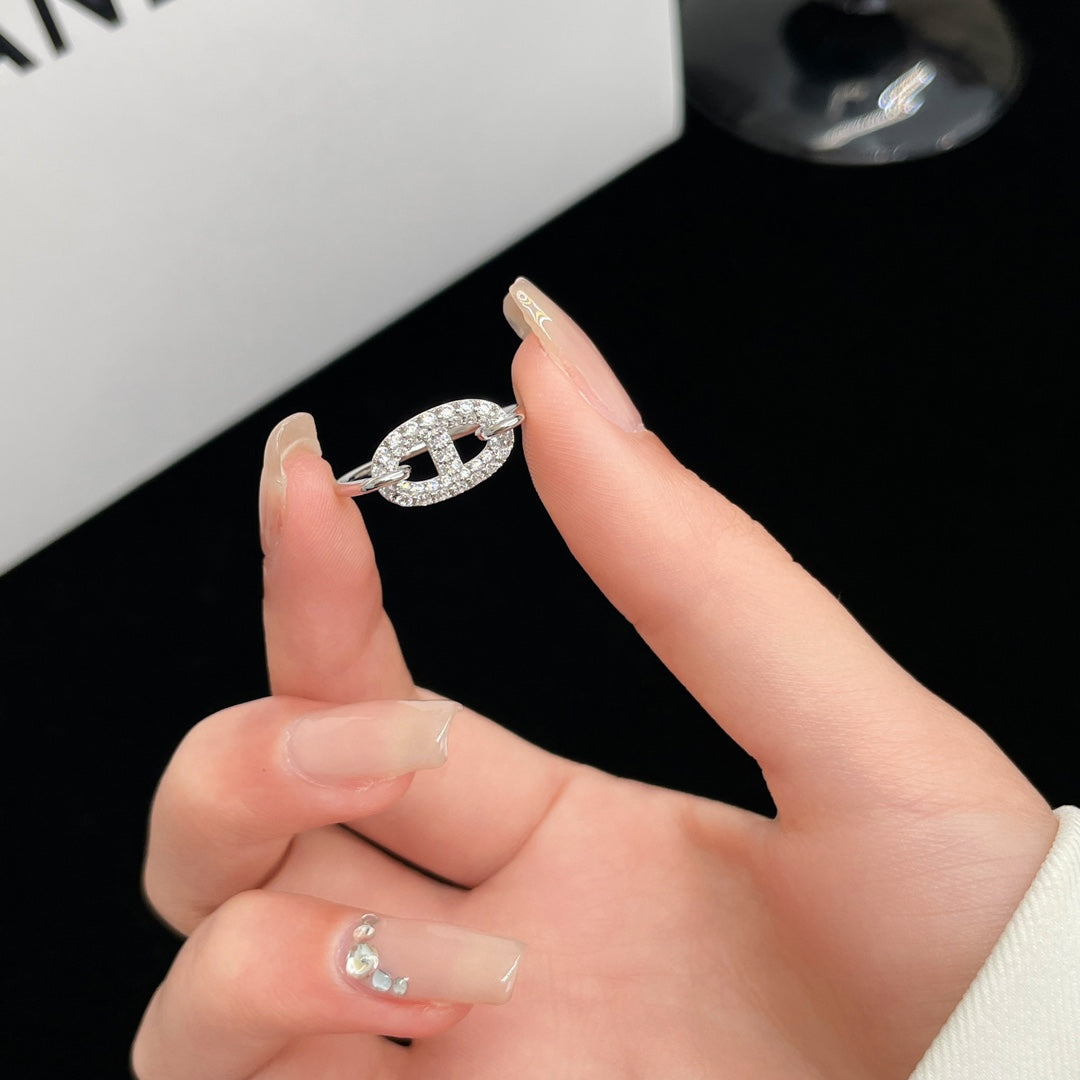 [Vintora]RONDE SMALL SILVER DIAMOND RING