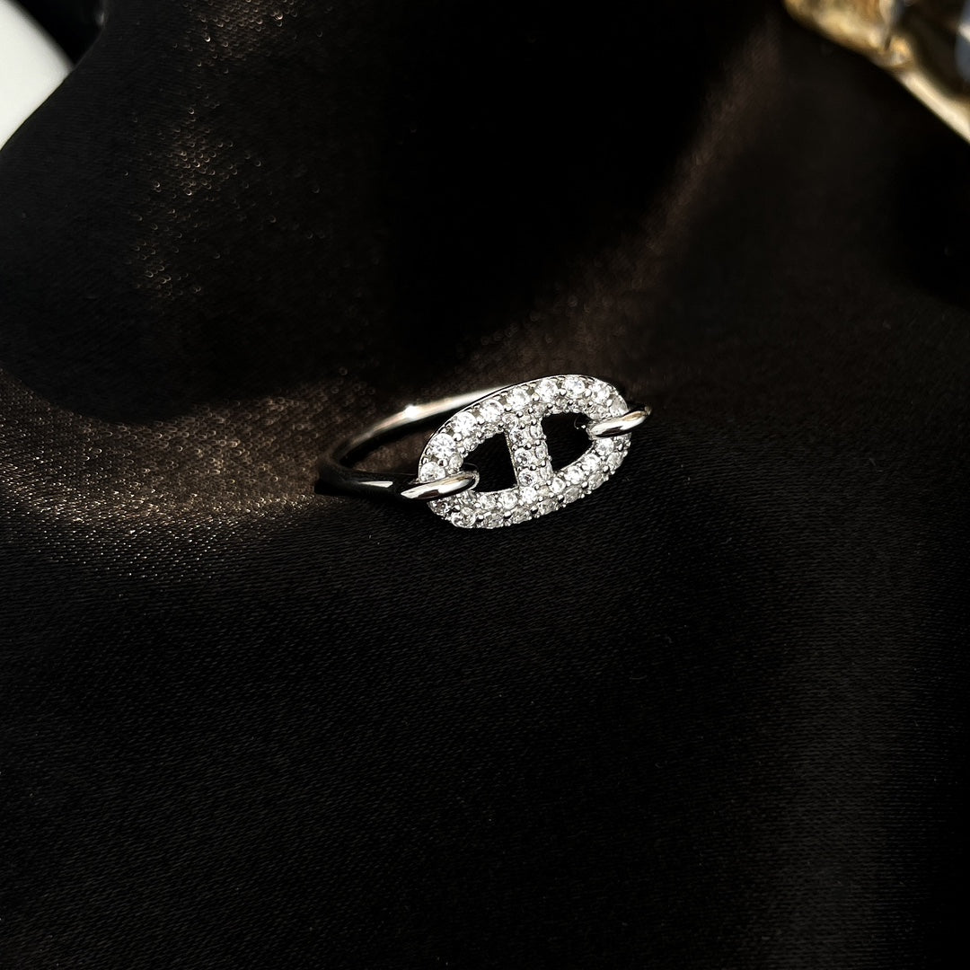 [Vintora]RONDE SMALL SILVER DIAMOND RING
