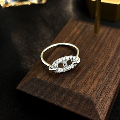 [Vintora]RONDE SMALL SILVER DIAMOND RING
