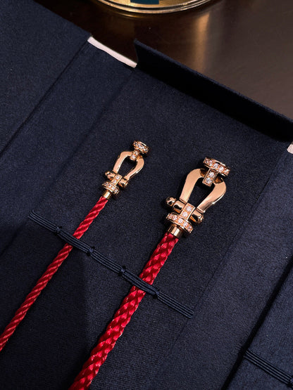 [Vintora]FORCE 10 HALF DIAMOND PINK GOLD RED CORDERI LARGE AND MEDIUM MODEL