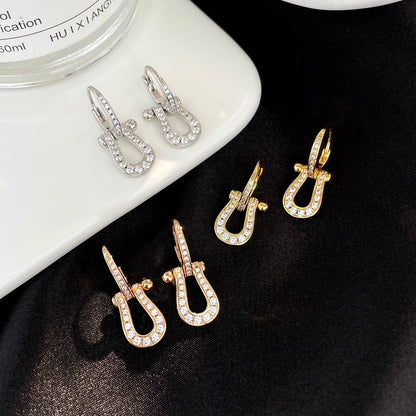 [Vintora]FORCE 10 FULL DIAMOND DROP EARRINGS MEDIUM MODEL